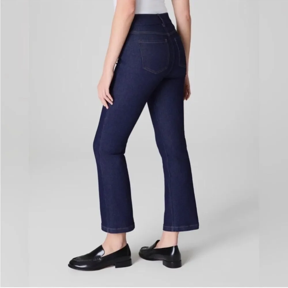 SPANX EveryWear Kick Flare Limited Edition Raw Indigo Dark Wash Jeans Size 1X
